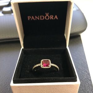Pandora Timeless Elegance Ruby Ring 58 / 8.5
